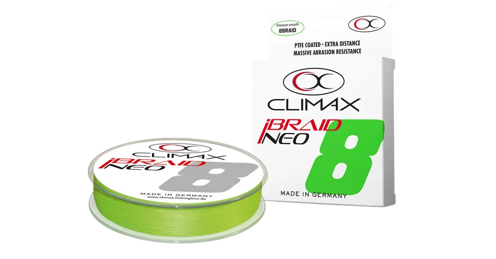 Climax iBraid Neo X8 Olive 135m 0,14mm 10,1kg fonott zsinór Uitverkoop
