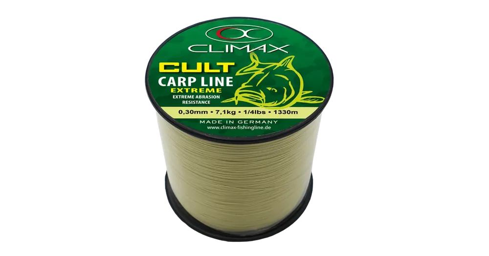 Seizoensaanbieding Climax Cult Carp Extreme Mono 1000m 0,40mm Matt Olive monofil zsinór
