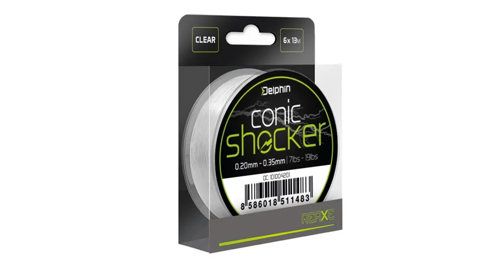 Alleen Vandaag Delphin Conic SHOCKER REAXE 6x13m 0,20mm-0,35mm dobó monofil előkezsinór