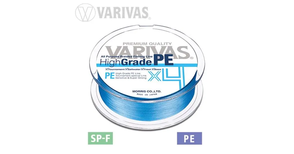 Meest Verkocht Varivas High Grade PE X4 Water Blue 150m 2,0 0,218mm 30lbs fonott zsinór