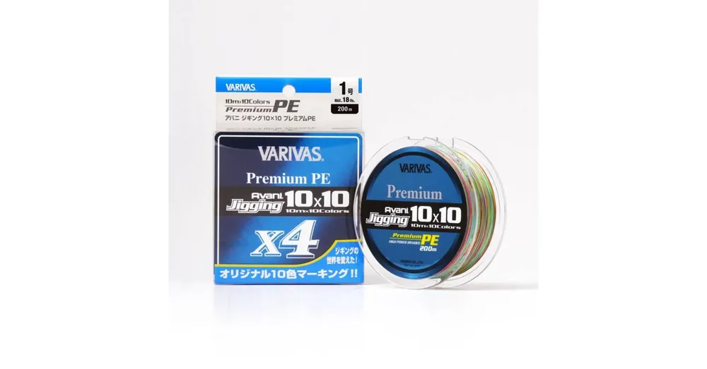 Voordeelprijs Varivas Avani Jigging Premium PE X4 10mX10 Color 300m 4,0 56lbs fonott zsinór