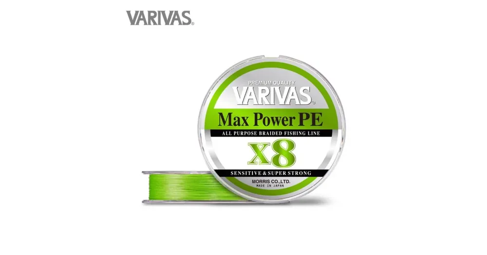 Varivas Max Power PE X8 Lime Green Fluo 150m 1,2 0,185mm 24,1lbs fonott zsinór Lage Prijs