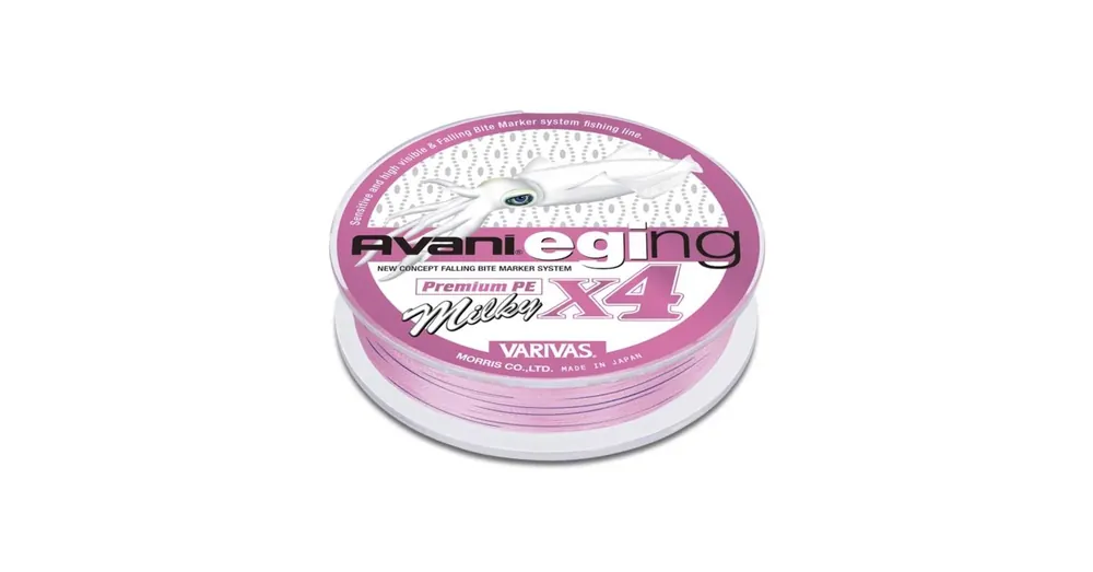 Varivas Avani Eging Premium PE X4 Milky Pink 150m 1,0 0,165mm 18lbs fonott zsinór Gratis Retour