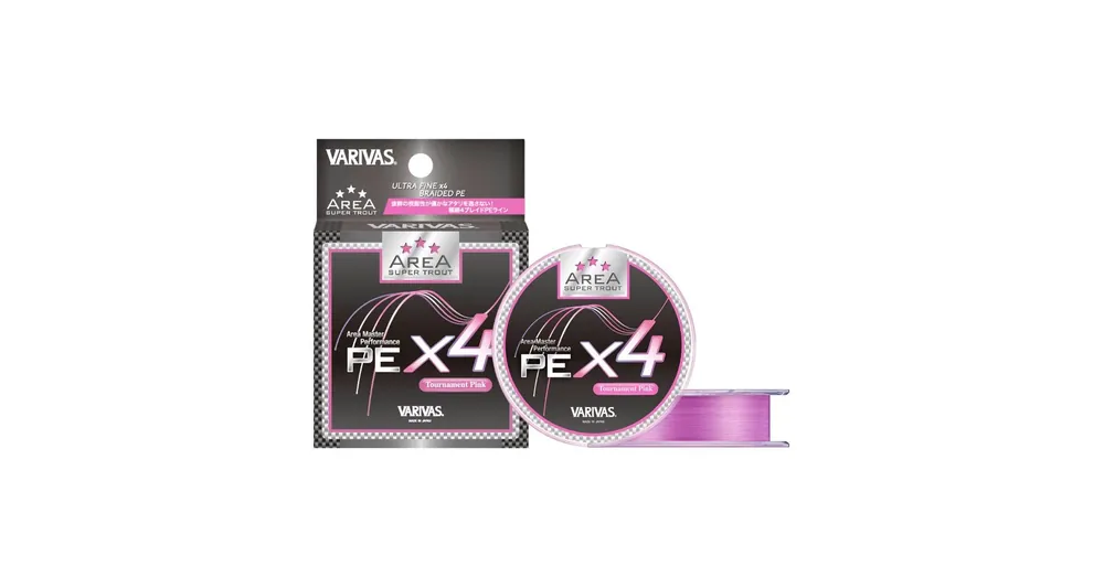 Varivas Super Trout Area PE X4 Tournament Pink 75m 0.2PE 0,074mm 6lbs fonott zsinór Op = Op