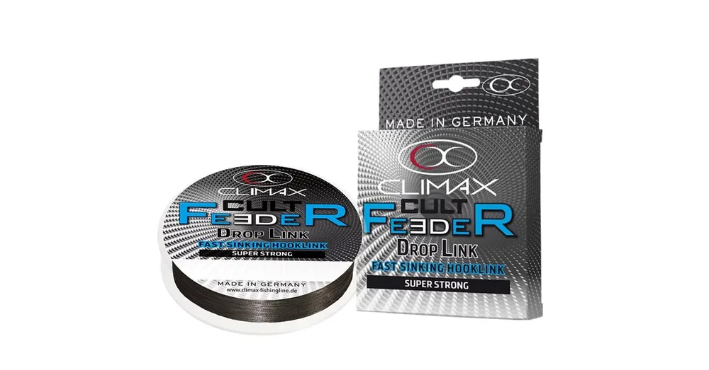 Climax Cult Feeder Fast Sinking Braid Droplink 10m 0.21mm 10.6kg Dark Grey fonott előkezsinór Koop Vandaag