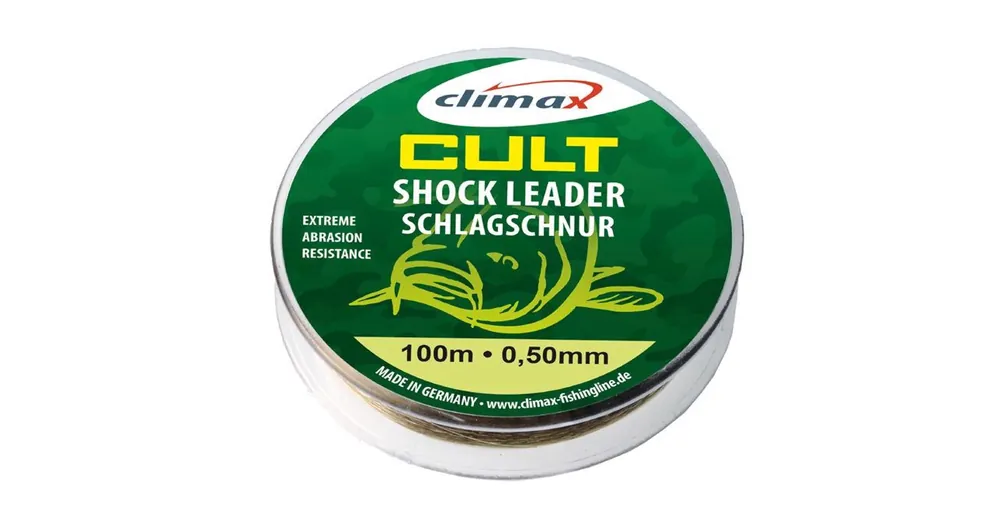 Climax Cult Carp Shock Leader 100m 0.60mm 45lb 20.3kg Camouflage pontyozó előkezsinór Superprijs