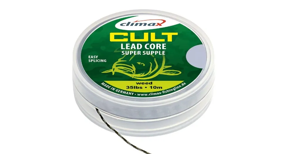 Betrouwbaar Climax Cult Carp Leadcore 10m 25lb Weed pontyozó előkezsinór