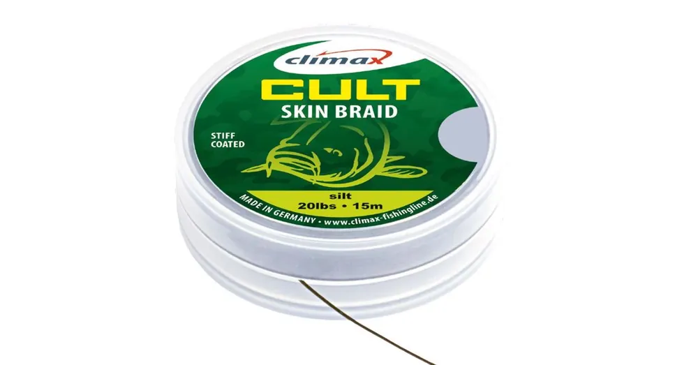 Climax Cult Carp Skin Braid 15m 30lb Camou Green pontyozó fonott előkezsinór Nu Kopen