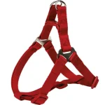 Trixie Premium One Touch - hám - piros (XL) 80-100cm/25mm Lage Prijs