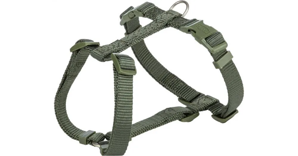 Goedkoop Trixie Premium H-Harness - hám (olívazöld) kutyák részére XXS-XS 20-32cm/10mm