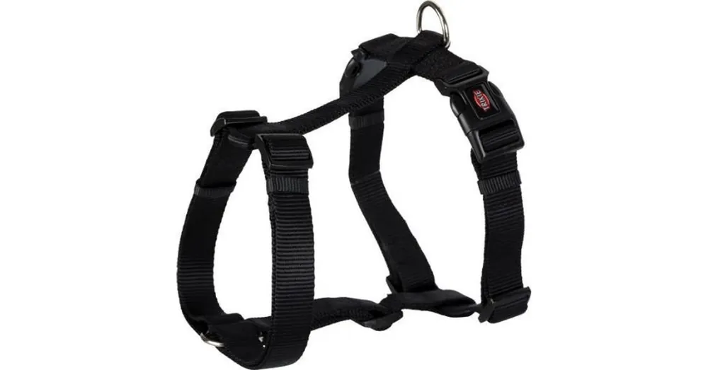Trixie Premium H- hám - fekete (L) 60-87cm/25mm Hoge Kwaliteit