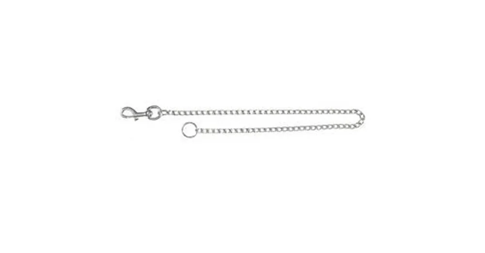 Trixie Chain - lánc póráz,bőr markolattal (90cm/2mm) Goedkoop