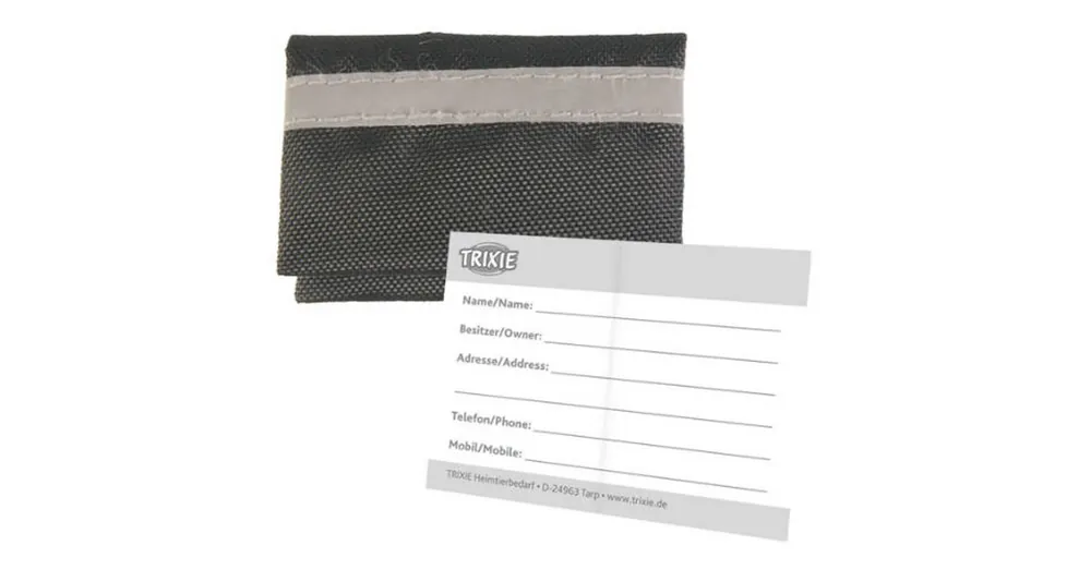 Trixie Address Label Bag - címtartó tasak (poiészter, fekete) kutyák részére (6x4cm) Superprijs