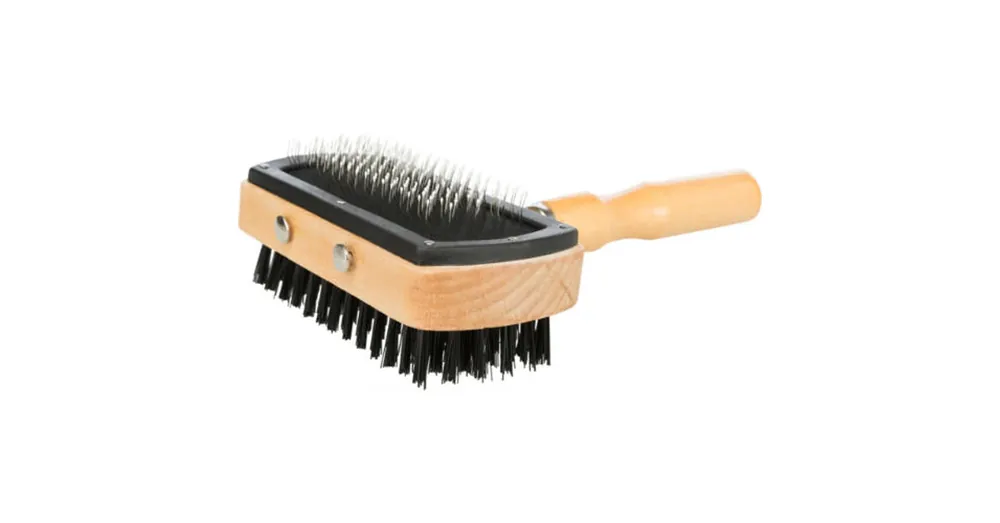 Favoriet Trixie Soft Brush, double sided - kefe (kétoldalú, fa) kutyák részére (10x18cm)