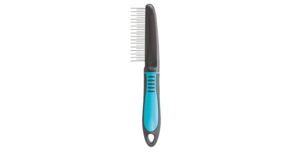 Koop Online Trixie Coat Untangler Combi - Kombinált bontófésű (türkizkék,fekete) kutyák részére (22cm)