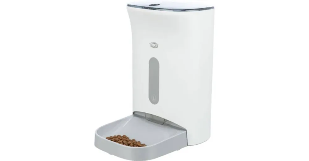Speciale Aanbieding KT26.Trixie 24343 TX8 Automatic Food Dispenser - automata etető (fehér/szürke) 4.5 l (24×38×19cm)