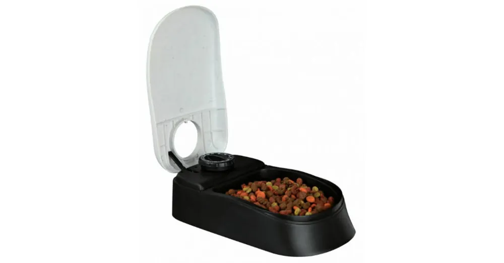 Trixie TX1 Automatic Food Dispenser - automata etető (fehér,fekete) 0,3l (13x7x24cm) Dagaanbieding