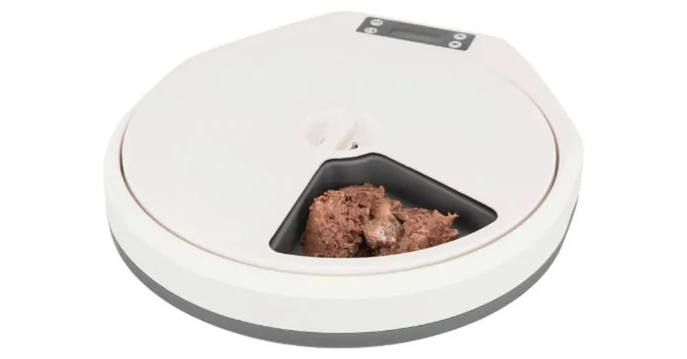 Direct Beschikbaar Trixie 4+1 Automatic Food Dispenser - automata ételadagoló (fehér,szürke) 5×0,24 l/33×5×36cm