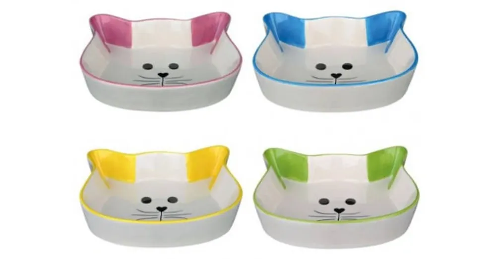 Beste Prijs Trixie Ceramic Bowl - kerámia tál (fehér, mintás) macskák részére (Ø12cm)