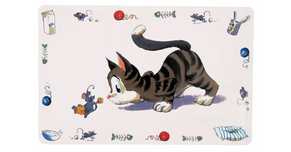 Speciale Aanbieding Trixie Place Mat - Műanyag alátét (fehér,mintás) tálakhoz (44x28cm)