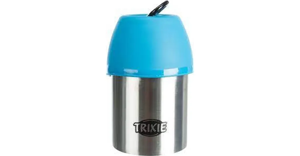 Flitsaanbieding Trixie Bottle with Bowl - itató palack (fém) utazáshoz (300ml)