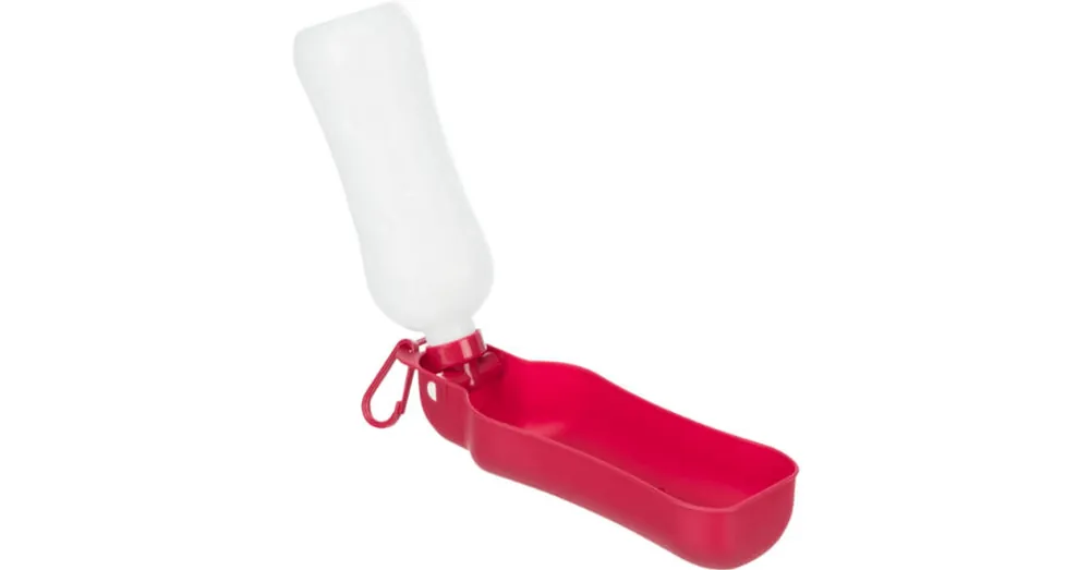 Populair Trixie Bottle with Bowl - itatós palack (fekete,piros színben) kutyák részére (0,5l)