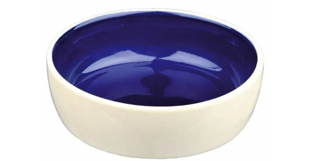 Laatste Kans Trixie Ceramic Bowl - kerámia tál (fehér, kék) macskák részére (0,3l /Ø13cm)