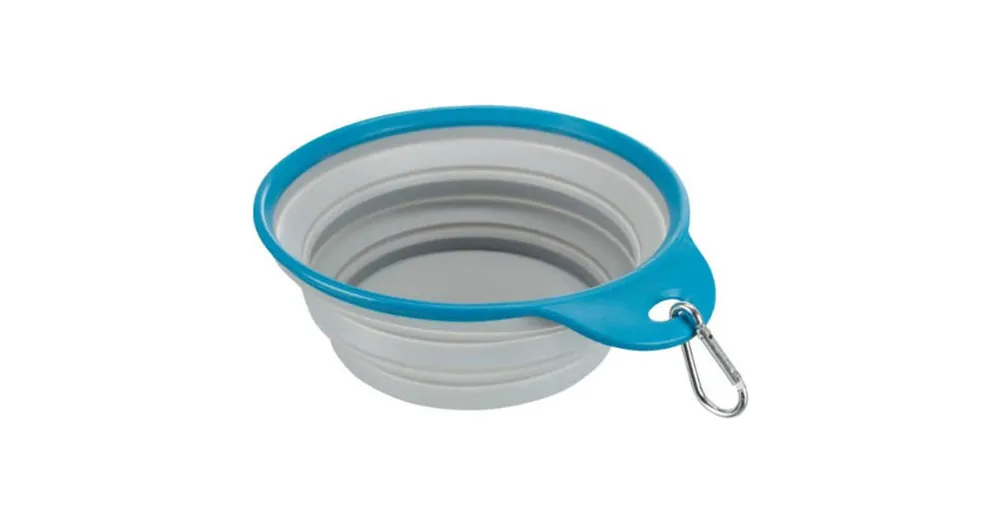 Trixie Feed and Water Containers - összecsukható, utazó tál (szilikon,szürke)kutyák részére (1l/ø18cm) Shop Nu