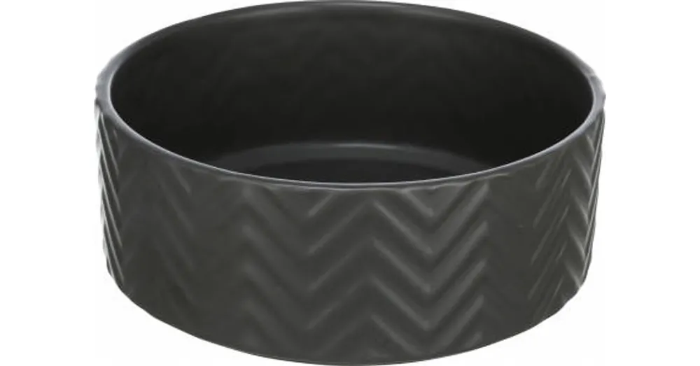 Trixie Ceramic Bowl - kerámia tál (nyomott mintával, fekete) kutyák részére (1,6l/Ø20cm) Dagaanbieding