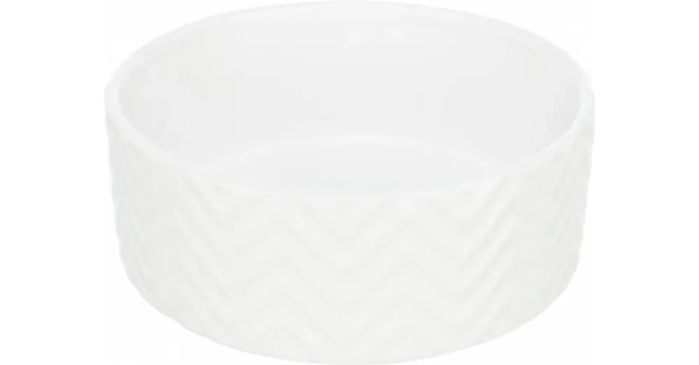 Snelle Levering Trixie Ceramic Bowl - kerámia tál (nyomott mintával, fehér) kutyák részére (0,9l/16cm)