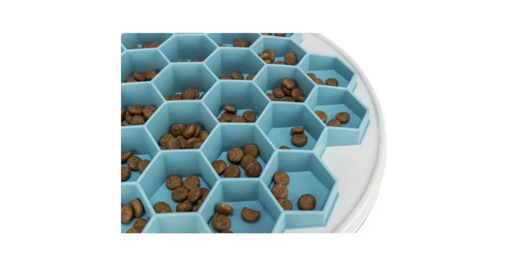 Trixie Slow Feed Feeding mat - tál (evés lassító) kutyák részére (Ø30cm), szürke/kék Lage Kosten