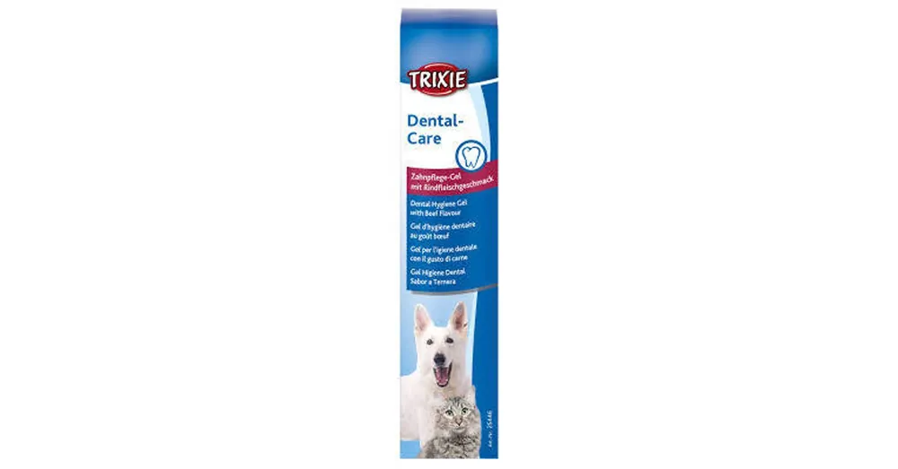 Dagaanbieding Trixie Dental Care Gel with Beef Aroma - fogkrém (marhás ízesítéssel) kutyák és macskák részére (100g)