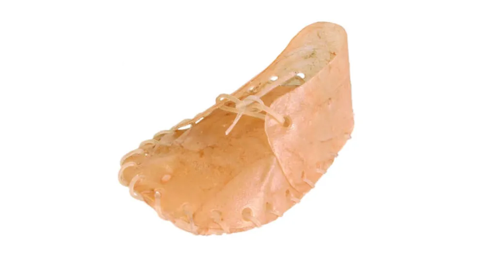 Gecertificeerd Trixie Chewing Shoe - jutalomfalat cipő (szárított marhabőr) kutyák részére 12cm/18g- csak gyűjtőre 10 db-os kiszerelés!