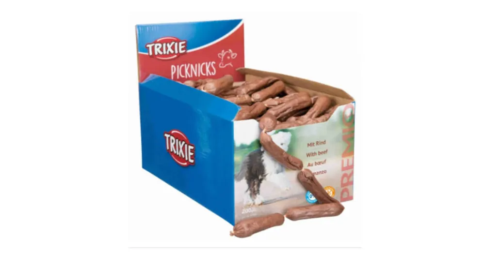 Trixie PREMIO Picknicks - jutalomfalat (marha) kolbász (8cm) 8g/200db- (csak gyűjtőre/200db) 200 db-os kiszerelés! Tijdelijk Beschikbaar