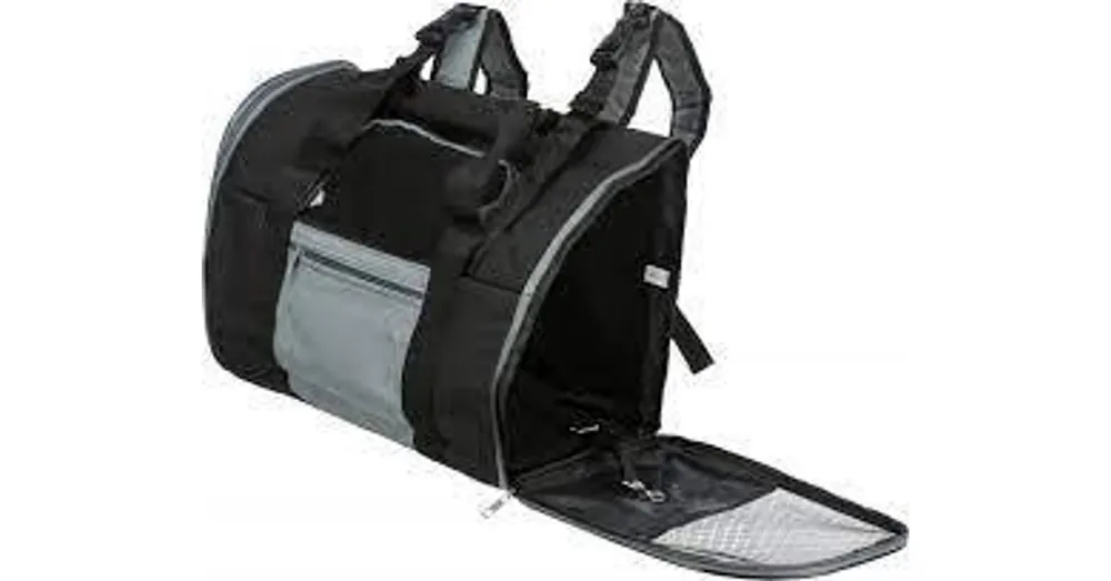 Uitverkoop Trixie Connor Backpack - hátizsák (fekete,szürke) kistestű állatok szállításához (42x29x21cm)