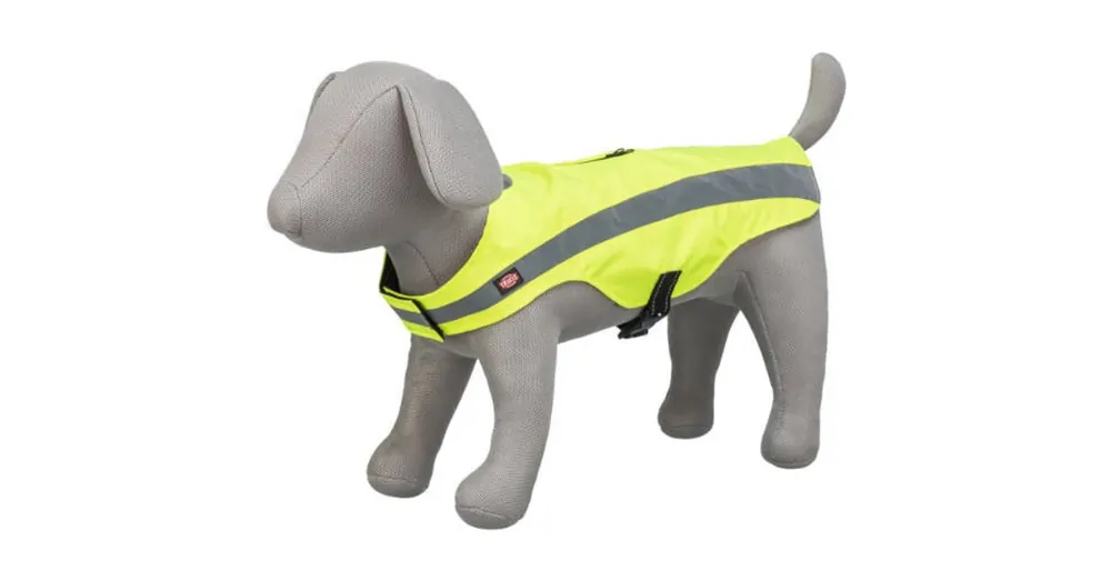 Gereduceerde Prijs KT26.Trixie Safety Vest - Biztonsági mellény (neon sárga,fényvisszaverő) kutyák részére (S) 40cm