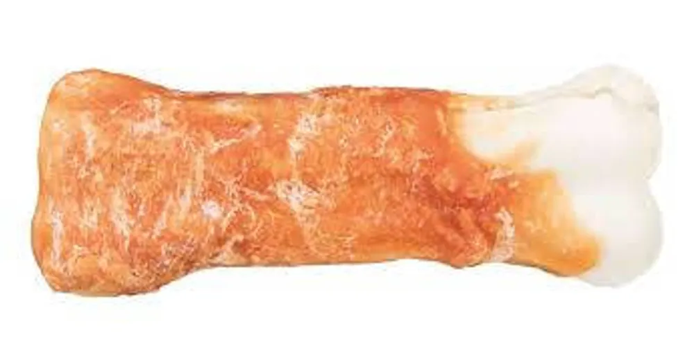 Goedkoop Trixie Denta Fun Chicken Chewing Bone - jutalomfalat (csont, csirkehússal) 11cm (2x60g)