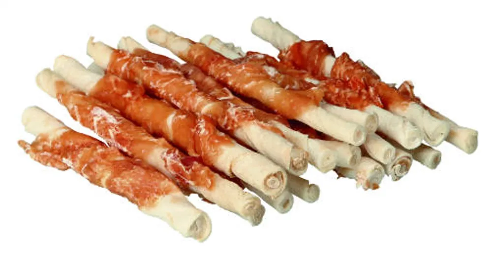 Trixie Denta Fun Chicken Chewing Rolls - jutalomfalat (csirkés rágórúd) kutyák részére (12cm/30db) Beperkte Voorraad