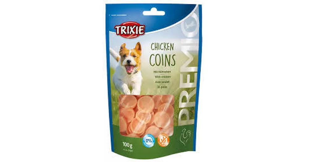 Trixie Premio Chicken Coins - jutalomfalat (csirke) kutyák részére (100g) Tijdelijk Beschikbaar