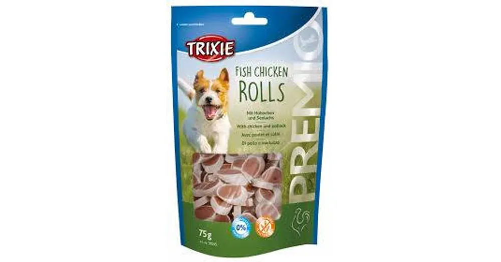Meest Verkocht Trixie Premio Fish Chicken Rolls - jutalomfalat (csirke,hal) kutyák részére (75g)