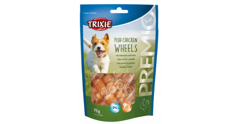 TRIXIE Premio Fish-Chicken Wheels - Jutalomfalat kutyák részére - Halas-csirkés kerék (75g) Gecertificeerd