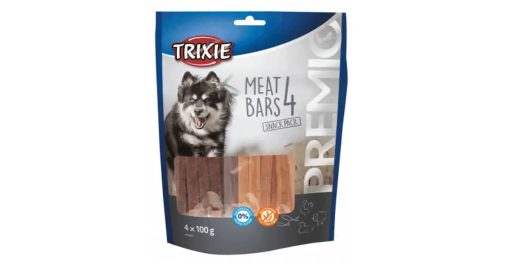 Dagaanbieding Trixie PREMIO 4 Meat Bars - jutalomfalat (csirke,kacsa,lazac,bárány) 4x100g