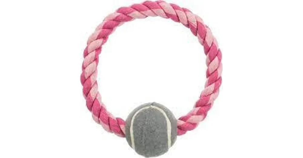 Trixie Rope Ring with Tennis Ball - játék (kötél,labdával) kutyák részére (Ø6/Ø18cm) Actieprijs