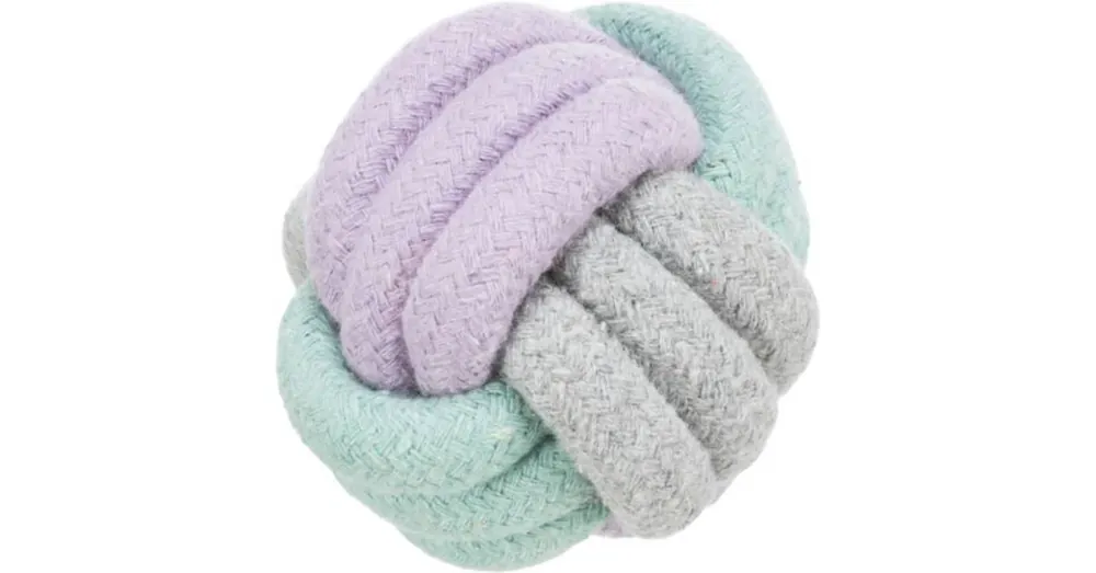 KT25.Trixie Junior Knot ball Rope - kötél játék labda (fogtisztító) kölyök kutyák részére (9cm) Lage Prijs
