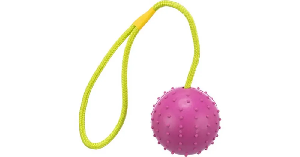 Trixie Ball on a Rope - natúr gumi játék (labda kötéllel) kutyák részére (Ø7/30cm) Gratis Retour