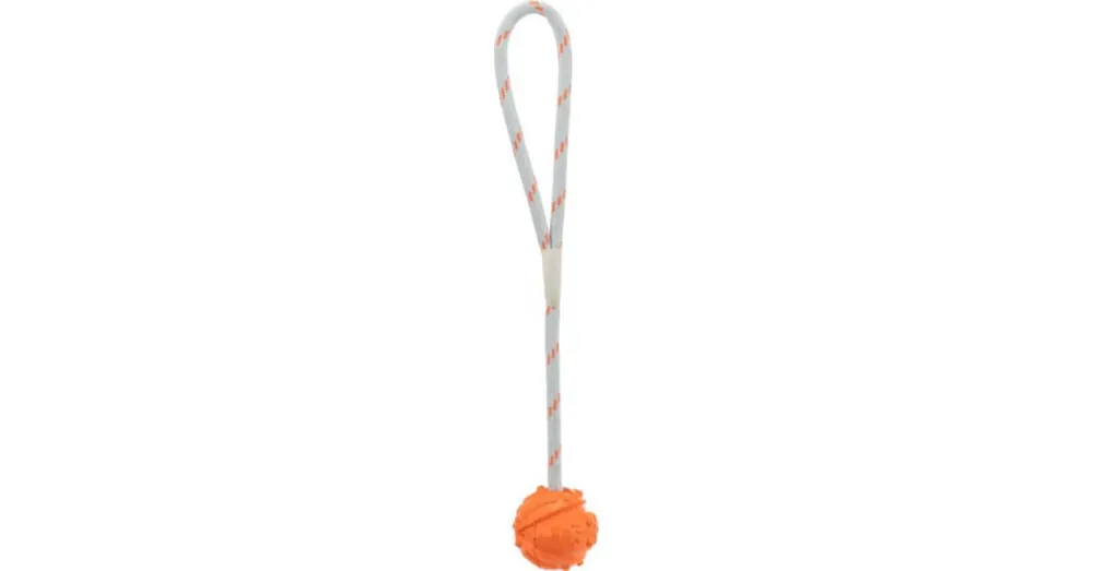 Trixie Aqua Toy Ball on Rope - natúr gumi játék (labda kötéllel) kutyák részére (Ø4,5/35cm) Nu Kopen