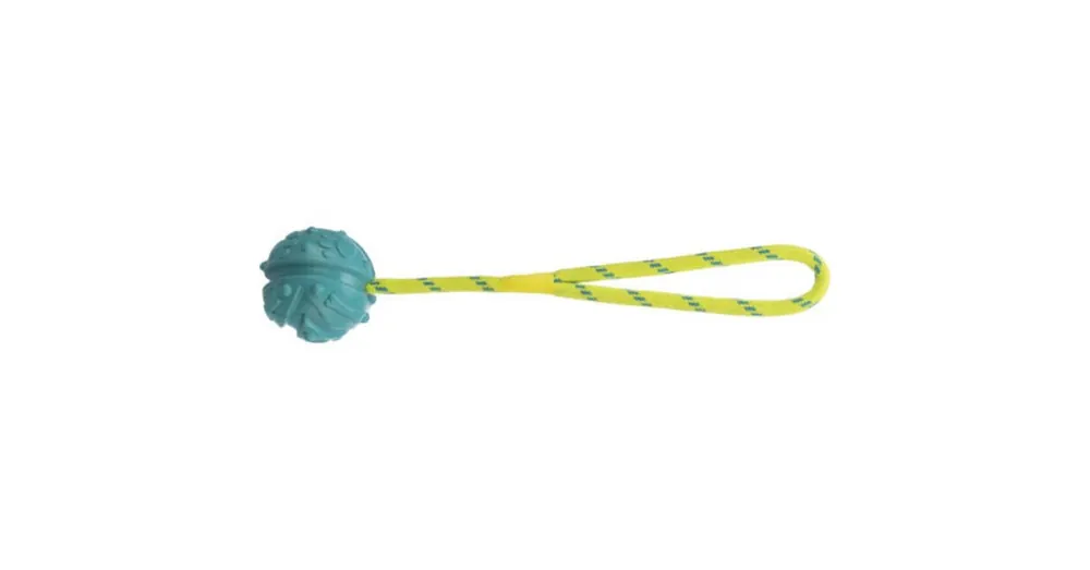 Lage Prijs Trixie Aqua Toy Ball on Rope - natúr gumi játék (labda kötéllel) kutyák részére (Ø7/35cm)