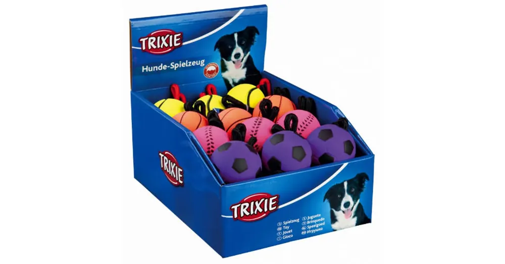 Trixie Ball on a Rope - habszivacs játék (labda kötéllel) kutyák részére (Ø6/30cm) Seizoensaanbieding